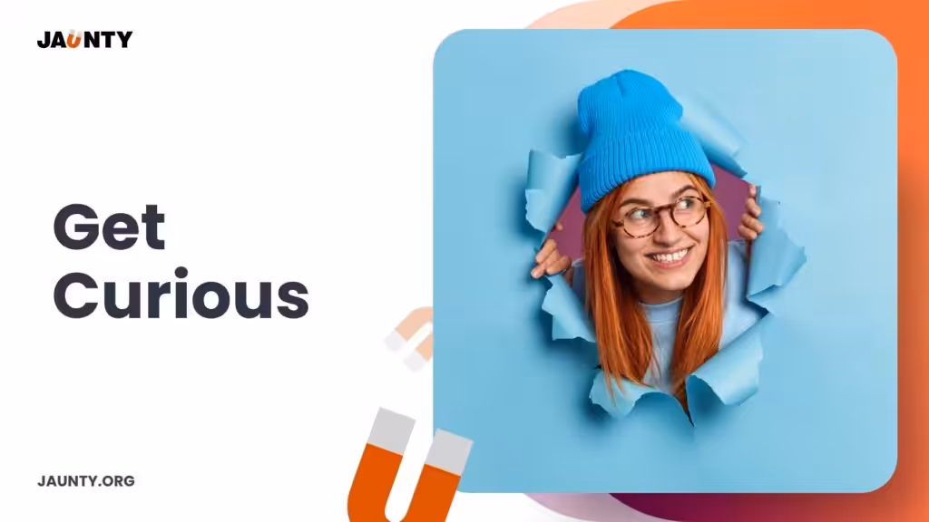 Curious person asking questions in conversation, demonstrating the power of curiosity